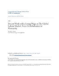 Decent Work with a Living Wage, in the Global Labour Market: from Gglobalization to Flexicurity