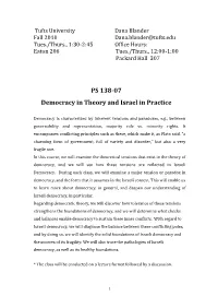 Democracy in Theory and Israel in Practice
