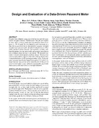Design and Evaluation of a Data-Driven Password Meter