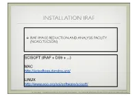Installation Iraf