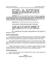 Intro. Res. No. 1301-2020 Laid on Table 3/17/2020 Introduced by Presiding Officer, on Request of the County Executive and Legislator Richberg