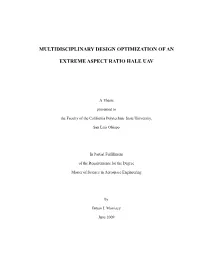 Multidisciplinary Design Optimization of an Extreme Aspect Ratio HALE UAV