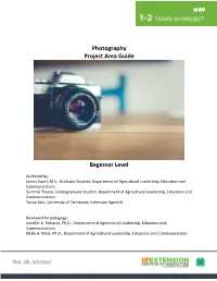 Photography Project Area Guide Beginner Level