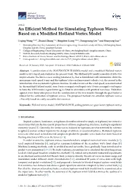 An Efficient Method for Simulating Typhoon Waves Based on A