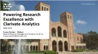 Day 3 Clarivate Analytics