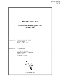 Fauna Reports