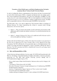 Guidelines on Formation of State Health Agency and District Implementation Unit