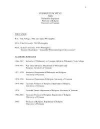 Richard Sugarman CV 2020 (PDF).Pdf