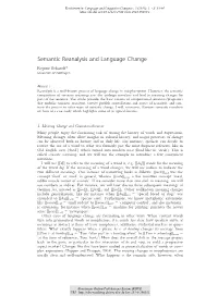 Semantic Reanalysis and Language Change Regine Eckardt* University of Go¨Ttingen