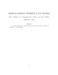 Semiparametric Inference and Models