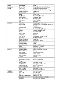 Tanz Interpret Titel Langsamer Walzer Simply Red If You Don't Know Me