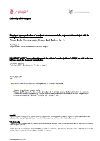 University of Groningen Structural Characterization of a Cationic Zirconocene Olefin Polymerization Catalyst with Its Methylated