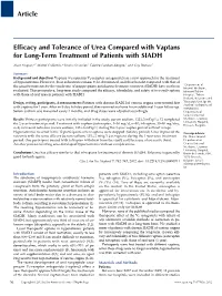 Article Efficacy and Tolerance of Urea Compared with Vaptans for Long