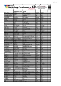 Delegate List BALTIC QUEEN