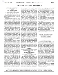 Extensions of Remarks Section