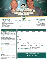 For Online Registration, Visit Wsuathletics.Com