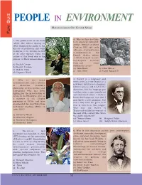 PEOPLE in ENVIRONMENT Quiz