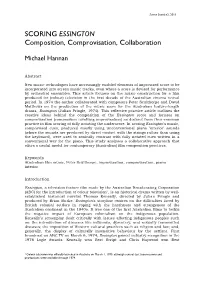SCORING ESSINGTON: Composition, Comprovisation