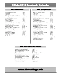 2014-2015 Course Catalog