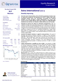 Astra International (ASII IJ) Maintain Steadily Improving