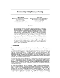 Biclustering Usinig Message Passing