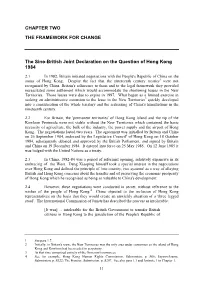Chapter 2: the Framework for Change