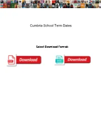 Cumbria School Term Dates