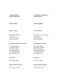 May 3, 2012 Public Meeting Transcript