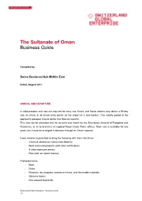 The Sultanate of Oman Business Guide