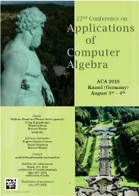 Applications of Computer Algebra