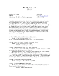 Behind the Da Vinci Code REL 3490 Professor Erik Larson Spring 2011
