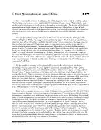 Chapter 5: Shock Metamorphism and Impact Melting