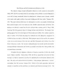 Role-Playing and Self-Actualization in Iphigenia at Aulis the Climactic Change of Mind in Euripides' Iphigenia at Aulis