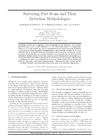Surveying Port Scans and Their Detection Methodologies