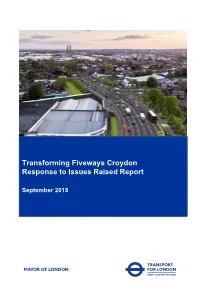 Transforming Fiveways Croydon Response to Issues Raised Report