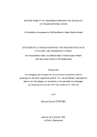 1 System Viability of Organizations and The