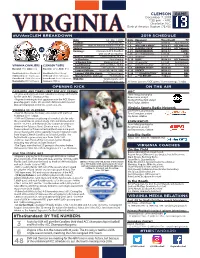 GAME CLEMSON #Thestandard: by the NUMBERS
