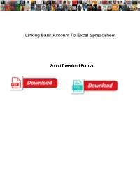 Linking Bank Account to Excel Spreadsheet