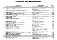 P&C Music Rsd15 Titles Updated 8 April 2019