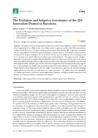 The Evolution and Adaptive Governance of the 22@ Innovation District in Barcelona