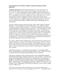 Two Models of Catabolite Repression Signal Transduction