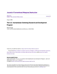 The U.S. Humanitarian Demining Research and Development Program