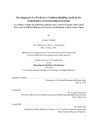Development of a Predictive Coalition Building Analysis for Stakeholders
