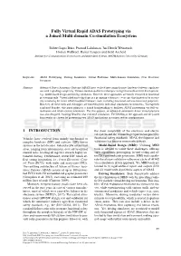 Fully Virtual Rapid ADAS Prototyping Via a Joined Multi-Domain Co-Simulation Ecosystem