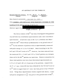 Gamma- and Beta-Ray Spectroscopy Studies of the Radioactive Decay of Mn-51 to Cr-51