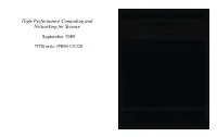 High Performance Computing and Networking for Science