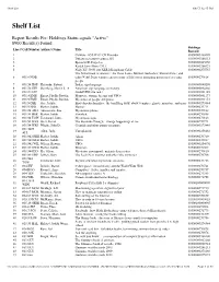 Shelf List 1/6/17, 12�45 PM