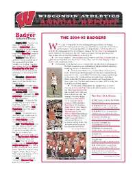 Badger2004-05 Athletics Diary the 2004-05 BADGERS