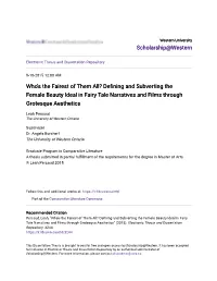 Defining and Subverting the Female Beauty Ideal in Fairy Tale Narratives and Films Through Grotesque Aesthetics