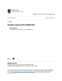 Gonzales, Casey and the Viability Rule
